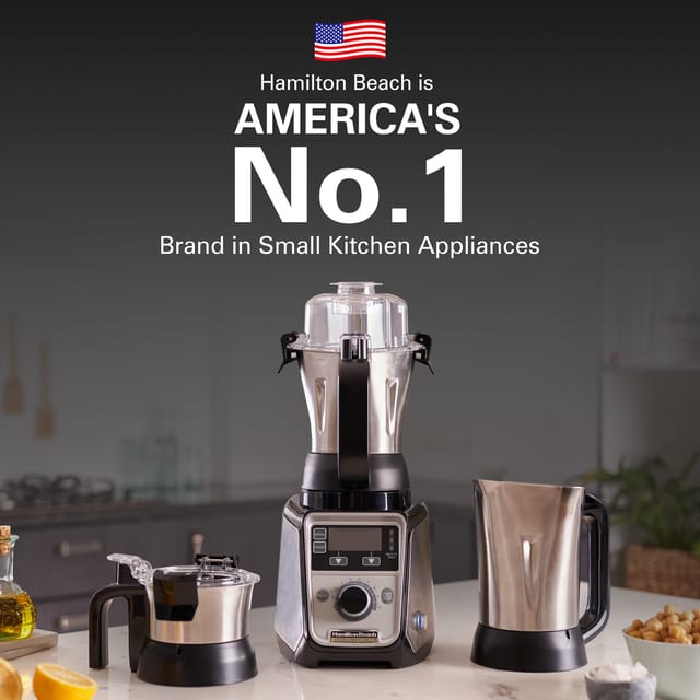 Professional Juicer Mixer Grinder 58770-IN, 1400 Watt Rated Motor, Triple Overload Protection, 3 Stainless Steel Leakproof Jars, 2 Lids, Triple Safety Protection, Intelligent Controls