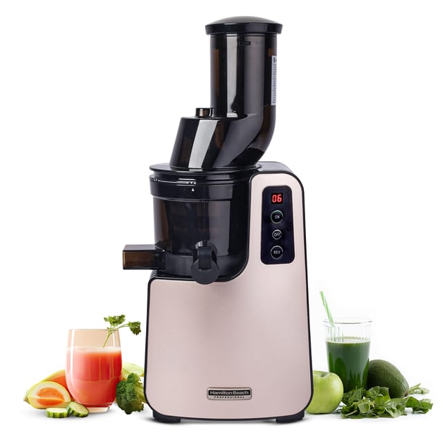 Hamilton Beach Professional Cold Press Slow Juicer with FREE Sorbet Attachment, Smart PurePress Technology