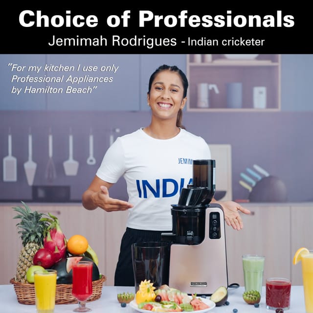 Hamilton Beach Professional Cold Press Slow Juicer with FREE Sorbet Attachment, Smart PurePress Technology